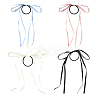 4Pcs 4 Colors Satin Hair Ties OHAR-GO0001-15-1