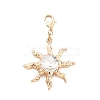 Alloy Rhinestone Pendant Decoration HJEW-P021-01G-G-1
