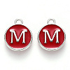 Platinum Plated Alloy Enamel Charms X-ENAM-S118-03M-P-1