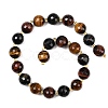 Three-Color Natural Tiger Eye Beads Strands G-C249-A29-16mm-4