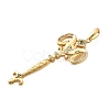 Brass Micro Pave Cubic Zirconia Big Pendants KK-B147-04G-03-2