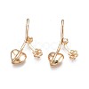 Brass Micro Pave Clear Cubic Zirconia Peg Bails Pendants with Rhinestone and Enamel Settings KK-N232-240-1