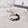 Waxed Polyester Braided Cord Bracelet BJEW-TA00166-2