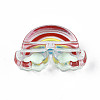 Transparent Acrylic Enamel Beads OACR-N130-026-01-2