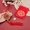 1Pc Zinc Alloy Five Emperors' Coins Bell Pendant Decorations HJEW-GA0001-56-3