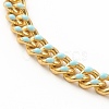 Brass Enamel Curb Chain Necklaces NJEW-JN03482-02-3