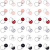 36Pcs 6 Colors Acrylic Pearl Beaded Cuff Earrings EJEW-UN0002-15-1
