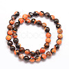 Natural Fire Crackle Agate Bead Strands G-K166-06F-8mm-06-4