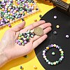 320Pcs 4 Colors Opaque Acrylic Beads SACR-YW0001-68-5