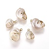 Electroplate Spiral Shell Pendants BSHE-L036-02G-2
