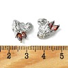 Brass Heart Charms KK-D092-02P-02-3