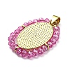 Brass with Glass Pendants KK-G472-02G-01-2