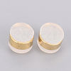 Brass Rubber Ear Nuts KK-T025-41G-2
