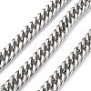 Tarnish Resistant 304 Stainless Steel Cuban Link Chains CHS-E030-04B-P-1