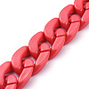 Handmade Opaque Acrylic Curb Chains AJEW-JB00564-4