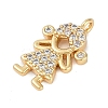 Rack Plating Brass Micro Pave Cubic Zirconia Pendants KK-H509-37G-2