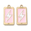 Rack Plating Alloy Enamel Pendants PALLOY-F308-09G-02-1