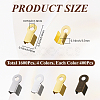 1600Pcs 8Bags 4 Colors Iron Folding Crimp Ends IFIN-CL0001-10-2