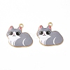 Alloy Enamel Pendants ENAM-M046-11G-B-2