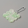 Translucent Acrylic Disc Pendant Keychain KEYC-WH0027-85C-01-1