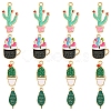 16Pcs 4 Styles Alloy Enamel Pendants ENAM-FS0001-86-1