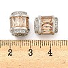 Rack Plating Brass Micro Pave Cubic Zirconia European Beads KK-F089-31P-07-3