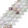 Natural Rhombus Fluorite Beads Strands G-L254-08-1