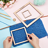 Wooden Square Frame Crochet Ruler DIY-WH0033-89-3