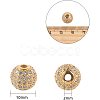 Brass Cubic Zirconia Beads ZIRC-NB0001-10-2