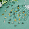 60Pcs 3 Colors Flower Rack Plating Brass Filigree Bead Cap Bails KK-FH0006-86-4