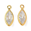 Brass Micro Pave Cubic Zirconia Charms KK-S336-01G-B-1