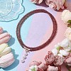 Natural Strawberry Quartz Beaded Necklaces NJEW-JN04878-2