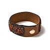 Faux Suede Snap Cord Bracelet BJEW-F428-16-5