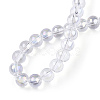 Electroplate Transparent Glass Beads Strands GLAA-T032-T6mm-AB13-5