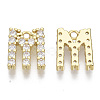 Brass Micro Pave Cubic Zirconia Charms X-KK-T060-05-M-G-NF-2