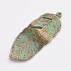 Tibetan Style Alloy Pendants PALLOY-F187-05ABG-2