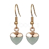 Natural Mixed Gemstone Heart Dangle Earrings EJEW-JE05469-4