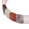 Natural Mixed Stone Stretch Bracelets BJEW-F406-B30-2