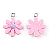 Opaque Resin Pendants RESI-WH0037-01D-3