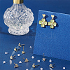 8 Pairs Brass Heart Stud Earring Findings KK-BC0011-79-5