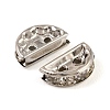 Brass Crystal Rhinestone Spacer Bars RB-T019-02A-P-2