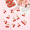 30Pcs Alloy Enamel Pendants ENAM-SC0006-95-5
