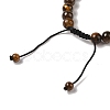 8mm Round Natural Tiger Iron Braided Bead Bracelets BJEW-C067-01B-04-4