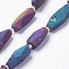 Electroplated Natural Quartz Crystal Beads Strands G-K174-03H-1