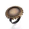 Adjustable Alloy & Iron Bezel Cup Ring Base with Rotatable Tray MAK-T012-11AB-1