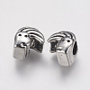 Ion Plating(IP) 304 Stainless Steel European Beads Rhinestone Settings STAS-J022-007AS-1