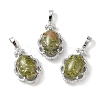Natural Unakite Oval Pendants G-NH0025-15P-13-1