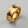 304 Stainless Steel Grooved Finger Ring Settings RJEW-WH0010-08A-G-1