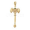 Brass Micro Pave Cubic Zirconia Big Pendants X1-KK-B147-04G-11-1