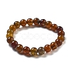 Natural Dyed & Heated Chalcedony Imitation Dragon Veins Agate Beaded Stretch Bracelets for Women Men BJEW-F483-01-1-4